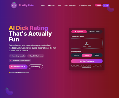 Review screenshot aiwillyrater.com