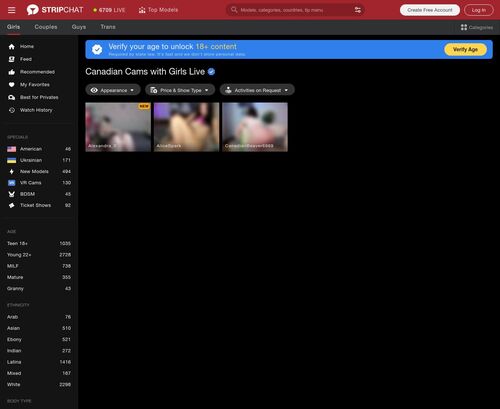 A Review Screenshot of Stripchat Canada