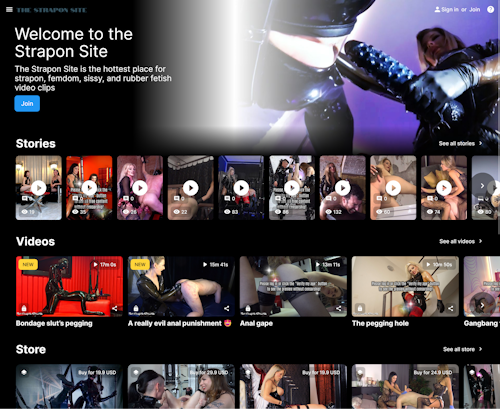 A Review Screenshot of The Strapon Site
