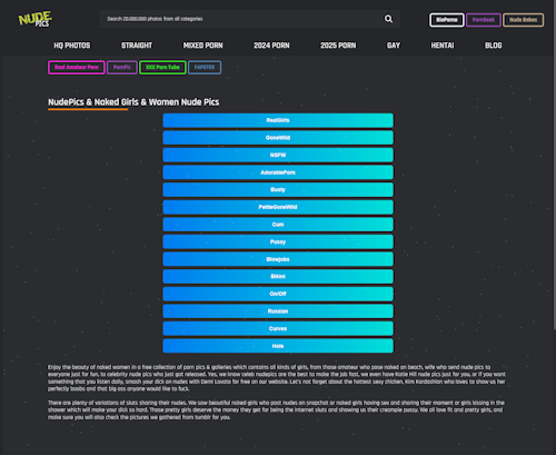Review screenshot Nude-pics.org