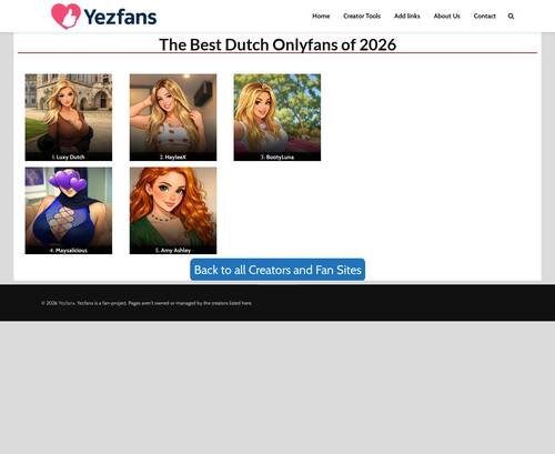 Review screenshot yezfans.com